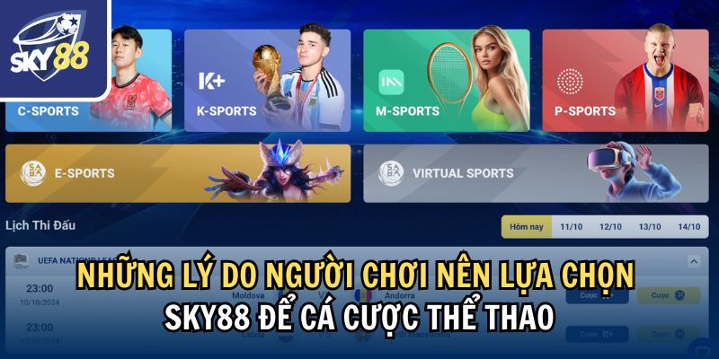 Lý do nên lựa chọn nhà cái Sky88